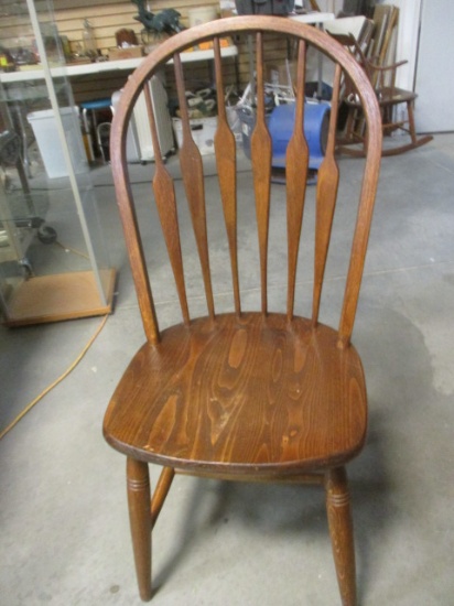 Vintage Farmhouse Windsor Oak Chair.