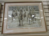 Framed Snow  Picture Maryville College Anderson Hall, 1972 by Lewis.