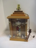 Beach Seashell Table Lamp. Wood With Plexiglass.