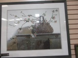 Matted and Framed Pauline Eble Campanelli Still  Life Basket with Flowers.