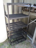 Six Foot Plastic Shelf, Five Levels.