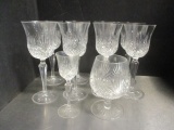 Wedgwood Eight Matching Lead Crystal Stems, One Chipped on Lip, Two Misc. Wedgwood Pieces.