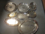 Box Lot of Silverplate Serving Pieces, Silverplate.