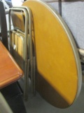 Samsonite Round Padded Game Table with Four Chairs.