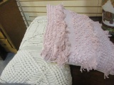 Light Pink and Cream Woven Decorative Pillows.