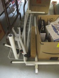 Metal Rolling Shoe/Storage Rack, Suction Cup Handles, Sheet Fasteners.
