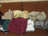 Box of Used Towels, Blankets, Curtains, Miscellaneous.