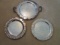 Three Silverplated Grape Cluster Design Serving Trays