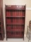 Bead Board Back Bookcase with Spindle Galley Rail