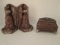 Metallic Finish Sculpted Resin Bookends and Trinket Box