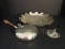 Pewter Butler Crumb Catcher, Wavy Edge Tray and Williamsburg Sundial