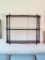 Vintage Mahogany 3 Tier Bamboo Spindle Display Shelf