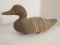Old No. 58 Carved Wooden Duck Decoy with Glass Eyes
