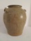 Vintage Glazed Stoneware Storage Jug with Applied Tab Handles