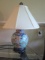 Chinese Porcelain Ginger Jar Table Lamp with Lily Pad Design