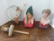 Rustic Hand Carved Woman Busts