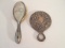 Antique Sterling Handle Hand Brush and Hand Mirror