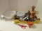 Kitchen Utensils-Wooden Pepper Mills, Melamine Colander, Tupperware Funnel,