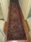 Navy/Burgundy Floral Runner with Felt Under Pad