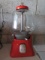 Vintage Painted Red Cast Metal Nickel Candy Dispenser