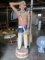 2008 Artist Signed Handpainted Life Size Carved Wooden Cigar Store Indian