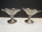 Pair of Weighted Sterling and Glass Bonbon Dishes