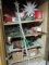 Contents of Christmas Closet-Garland, Yard String Light Tree, Ornaments,