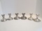 Three Pair of Weighted Sterling Candle Holders