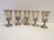 Five Weighted Sterling Cordial Shot Cups