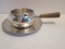 Wood Handle Sterling Sauce Boat with Sterling Underplate