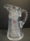 Heavy Pinwheel Design Cut Crystal Pitcher