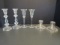 Three Pair of Crystal Candle Holders