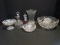 Crystal Bowl, Vase, Nappy Dish, Cruet, Stoppered Bottle and Footed Bonbon Dish
