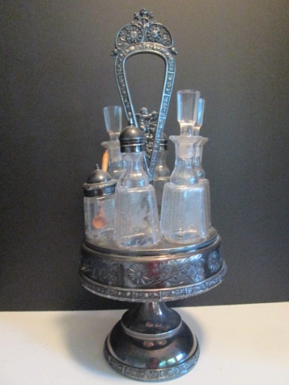 Vintage Victorian Silverplated Caster Set