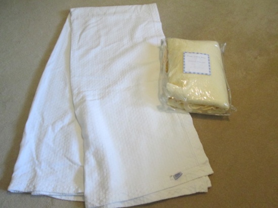 Annie Sleke Co. Pine Cone Hill and LinenSource Cotton King Size Coverlets