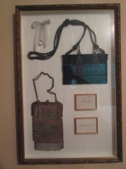Custom Shadow Box Framed and Mounted Antique Civil War Era Ladies Calling Cards,