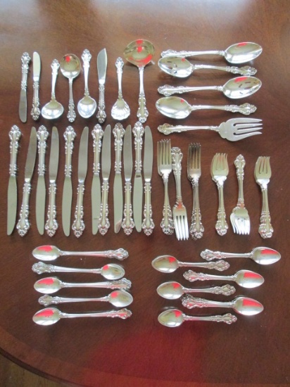 76 Pieces of Reed & Barton "Spanish Baroque" Sterling Flatware and Serving Pieces