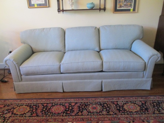 Very Nice Custom Covered Rolled Arm Sofa