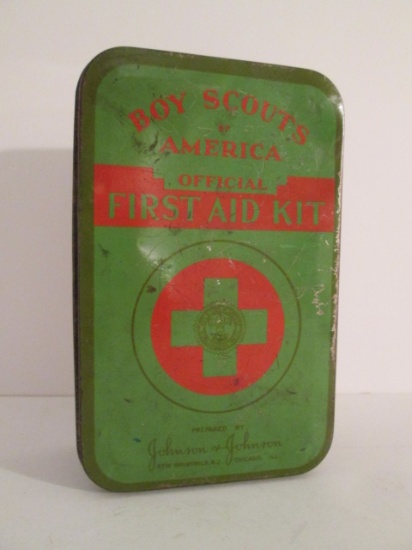 Vintage "Boy Scouts of America Official First Aid Kit" Tin