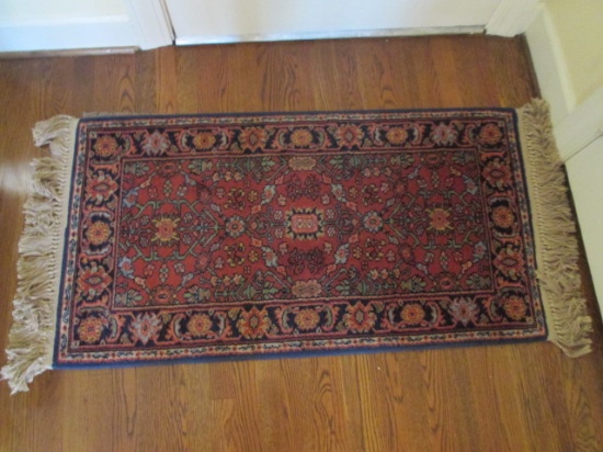 Karastan Persian Style Navy/Burgundy Wool Area Rug