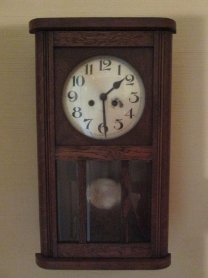Antique Arts & Craft Style Regulator Wall Clock