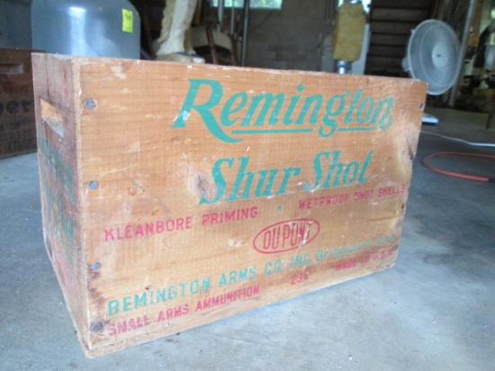 Old Remington Shur-Shot Wooden Ammo Box