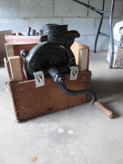 Black Hawk No. 1903A Corn Sheller Mounted to Drawer Box