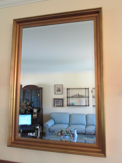 Gold Gilded Framed Beveled Mirror