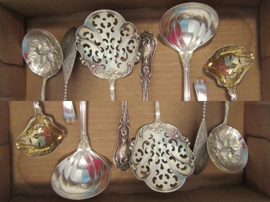 Vintage Sterling Ladles, Tomato Server and Spoons