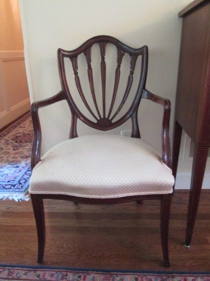 Mahogany Shield Back Arm Chair