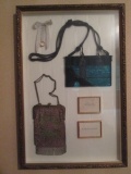 Custom Shadow Box Framed and Mounted Antique Civil War Era Ladies Calling Cards,