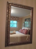 Gold Gilded Art Nouveau Style Frame Beveled Mirror