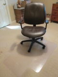 Global Upholstery Leather Office Chair and Carpet Chair Mat