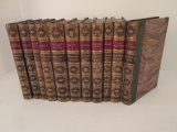 Antique 1856 G. Routledge & Co. Publishers Leather Bound Sir E. Bulwer Lytton Novels